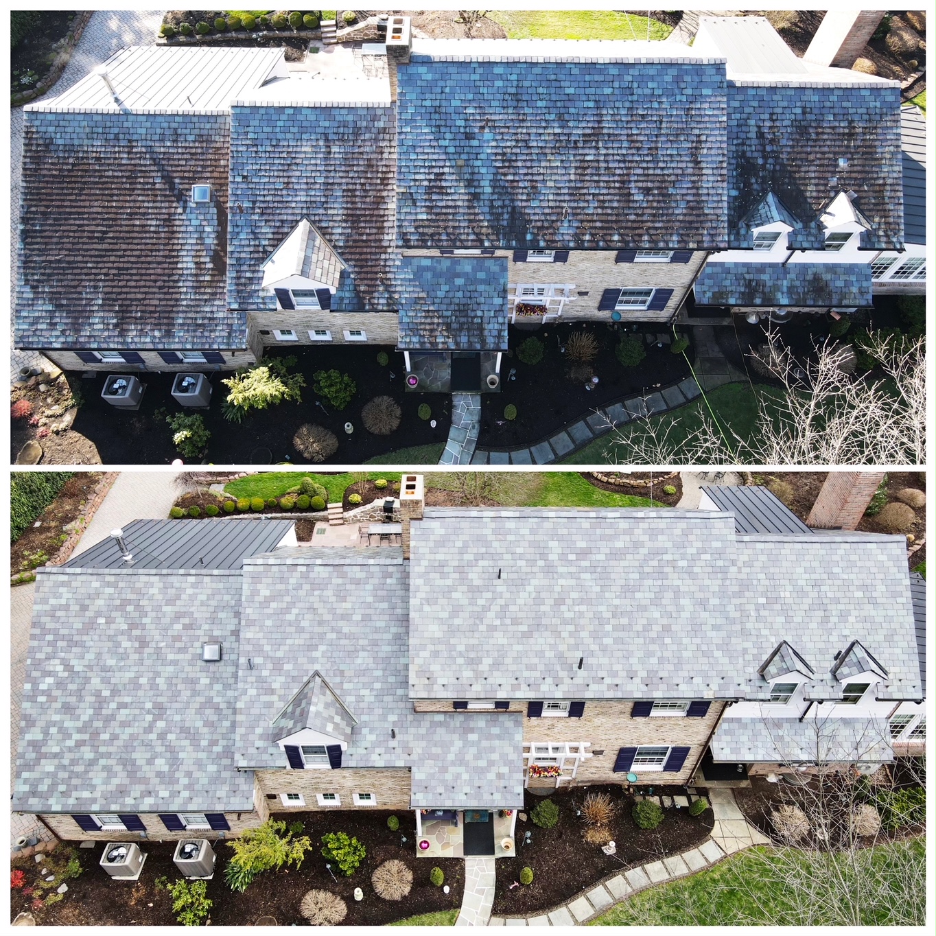 Slate Roof Soft Wash Cleaning